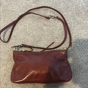 HOBO Rich Burgundy Leather Crossbody Bag